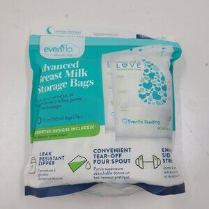 Evenflo Feeding Advanced Breast Milk Storage Bags, 50 Bags, 5 oz (150 ml) Each